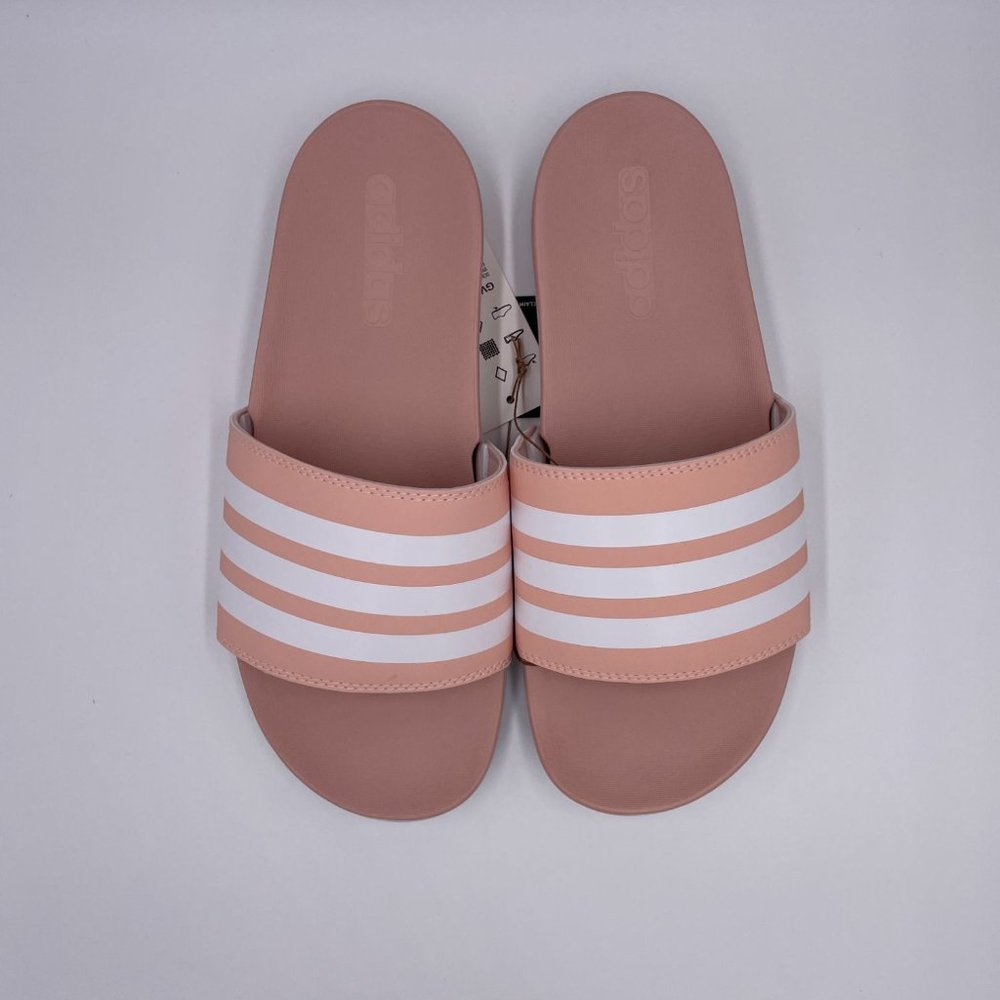Adidas Adilette Comfort Pink / White Womens Slides - Picture 4 of 8